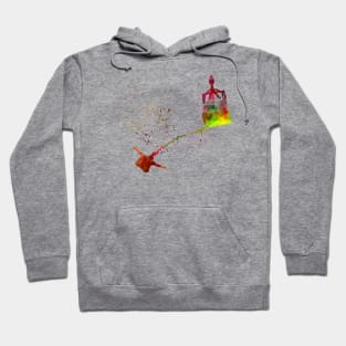 Bungee jumping base jump in watercolor Hoodie